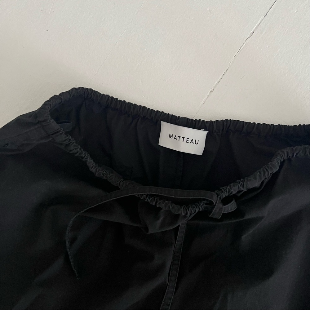 MATTEAU black Cotton drawstring pants size 1